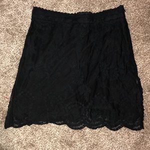 Black lace skirt